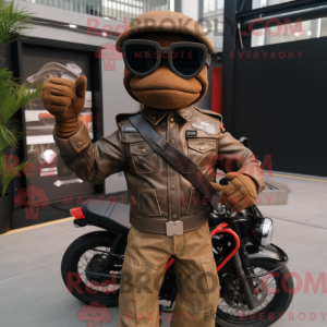 Brauner Soldat Maskottchen...