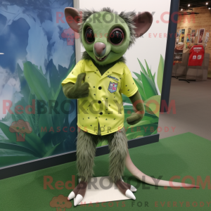 Limegrønn Aye-Aye máscara...