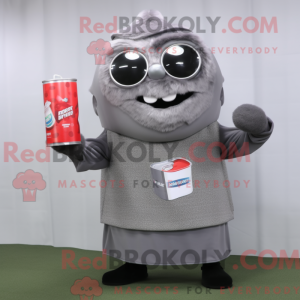 Grey Soda Can maskot...