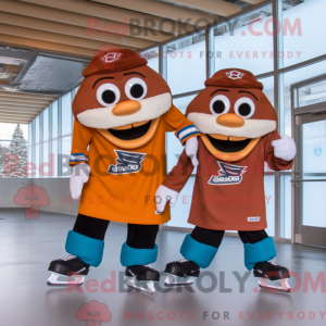 Kostým maskota Rust Pair Of...