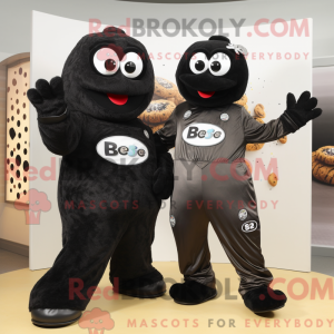 Sort Bagels maskot kostume...