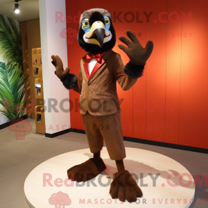 Bruine ara mascottekostuum...