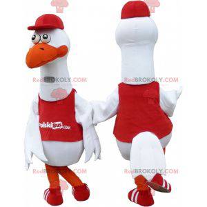 2 mascotes gaivota pássaro branco gigante - Redbrokoly.com