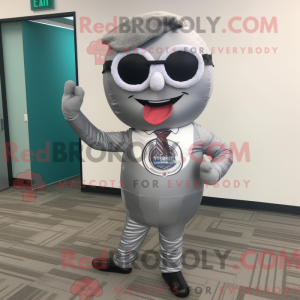 Sølv sultring maskot drakt...