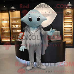 Grå Stingray maskot kostyme...