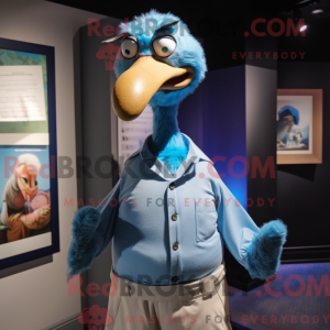 Blue Dodo Bird maskot...