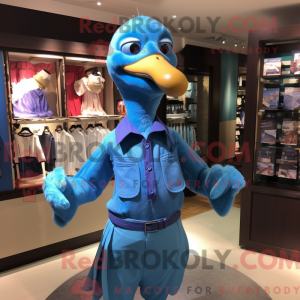 Blue Dodo Bird maskot...