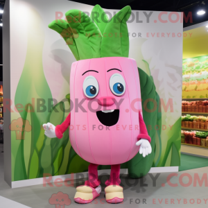 Rosa selleri maskot kostyme...
