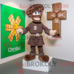 Postava maskota hnědého...