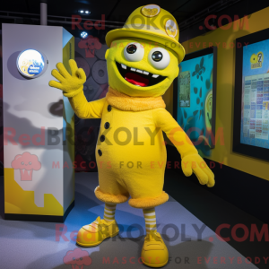 Yellow Frankenstein mascot...