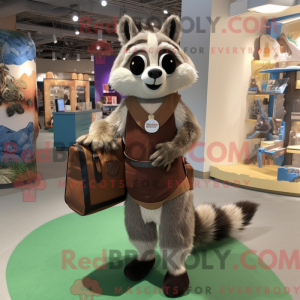 Tan Raccoon-mascottekostuum...