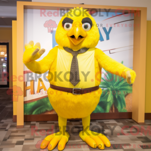 Lemon Yellow Hawk mascot...