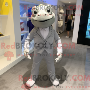 Sølv skilpadde maskot drakt...