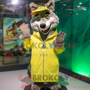 Olive Wolf-mascottekostuum...