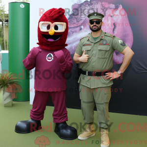 Maskotkostymefigura Maroon...