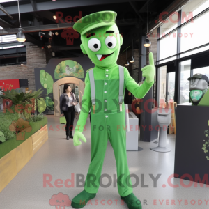 Green Stilt Walker maskot...