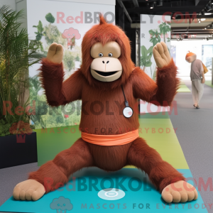 Brun orangutang maskot...