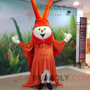 Rød gulerod maskot kostume...