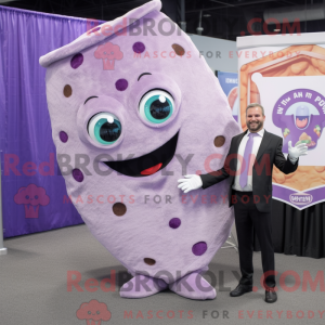 Lavendel Pizza Slice maskot...