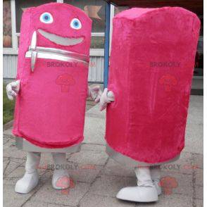 2 mascotes frigoríficos doces e divertidos de rosa -