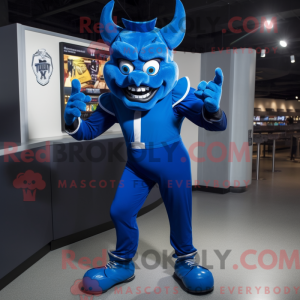 Blue Devil maskot kostume...