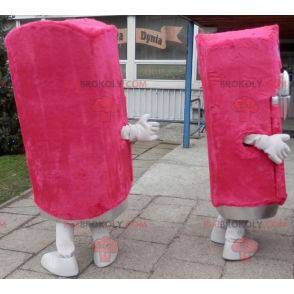 2 mascotes frigoríficos doces e divertidos de rosa -