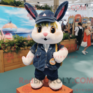 Navy Rabbit maskot kostume...
