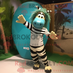 Turquoise Zebra mascot...