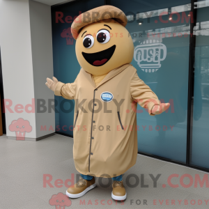 Tan Bagels mascot costume...