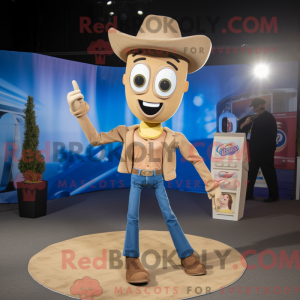 Tan Stilt Walker mascotte...