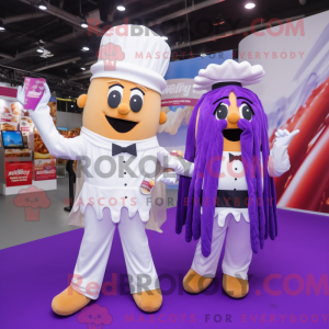 Purple French Fries mascot...
