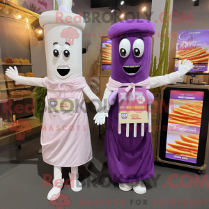 Purple French Fries mascot...
