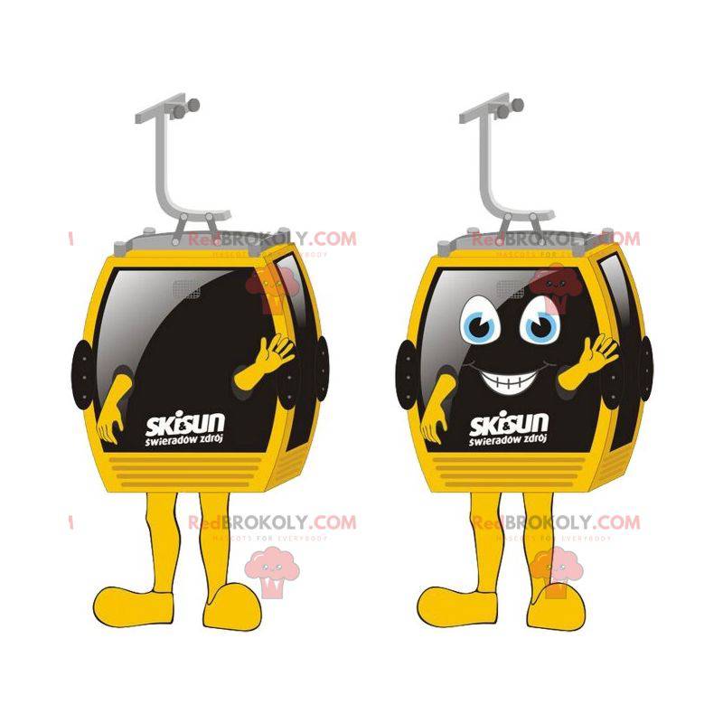 Cable car mascot. Egg gondola mascot - Redbrokoly.com