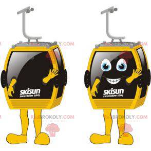 Cable car mascot. Egg gondola mascot - Redbrokoly.com