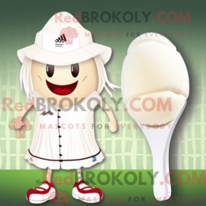 Beige Radish mascot costume...