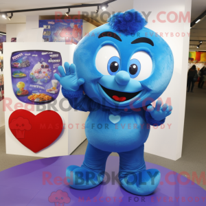 Blue Heart maskotdraktfigur...