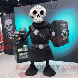 Black Skull-mascottekostuum...