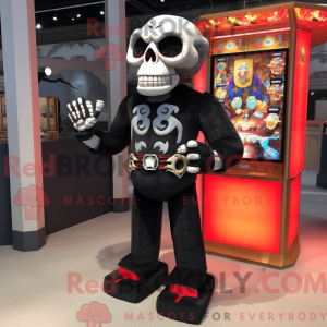 Black Skull-mascottekostuum...