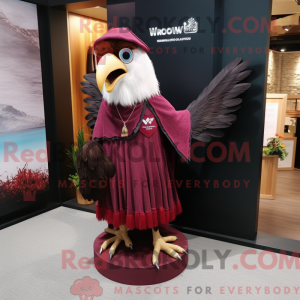 Maroon Crow mascottekostuum...