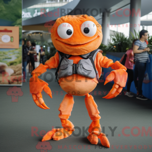 Máscara laranja laranja com...