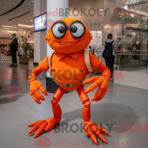 Oransje krabbe maskot drakt...