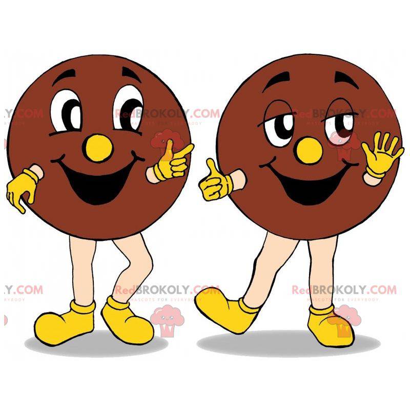 2 gigantiske cookie maskoter. 2 kaker - Redbrokoly.com
