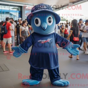 Navy Humpback Whale maskot...