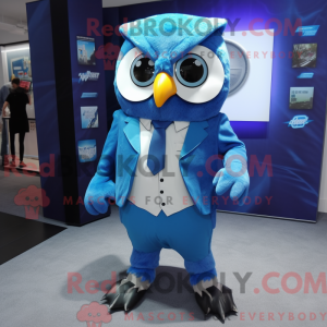 Blue Owl maskotdraktfigur...