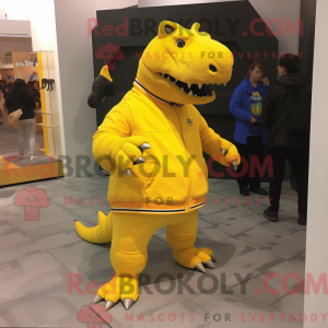 Gul Ankylosaurus maskot...