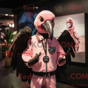 Pink Vulture mascot costume...