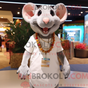 Cream Rat maskotdraktfigur...