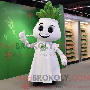 Hvid selleri maskot kostume...