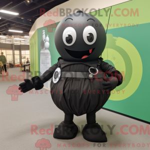 Sort Granat maskot kostume...