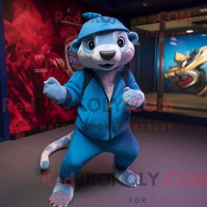 Blauwe Wezel mascotte...